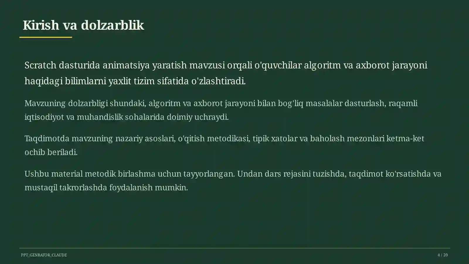 Scratch dasturida animatsiya yaratish (6-sinf) 4
