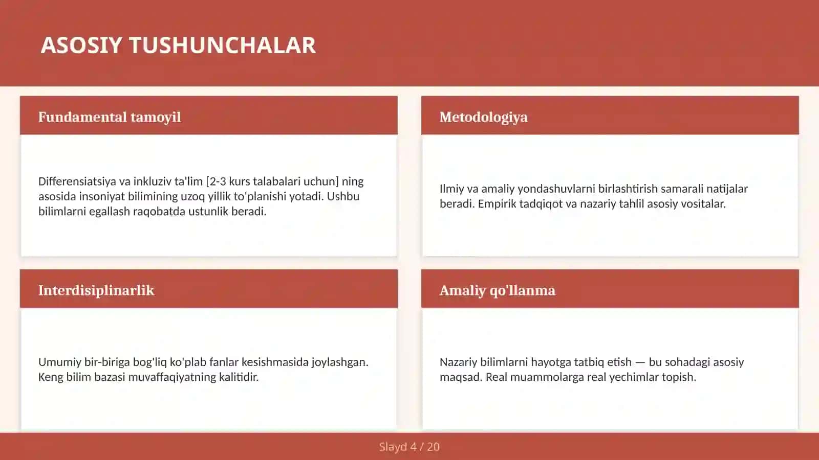 Differensiatsiya va inkluziv ta'lim [2-3 kurs talabalari uchun] 4