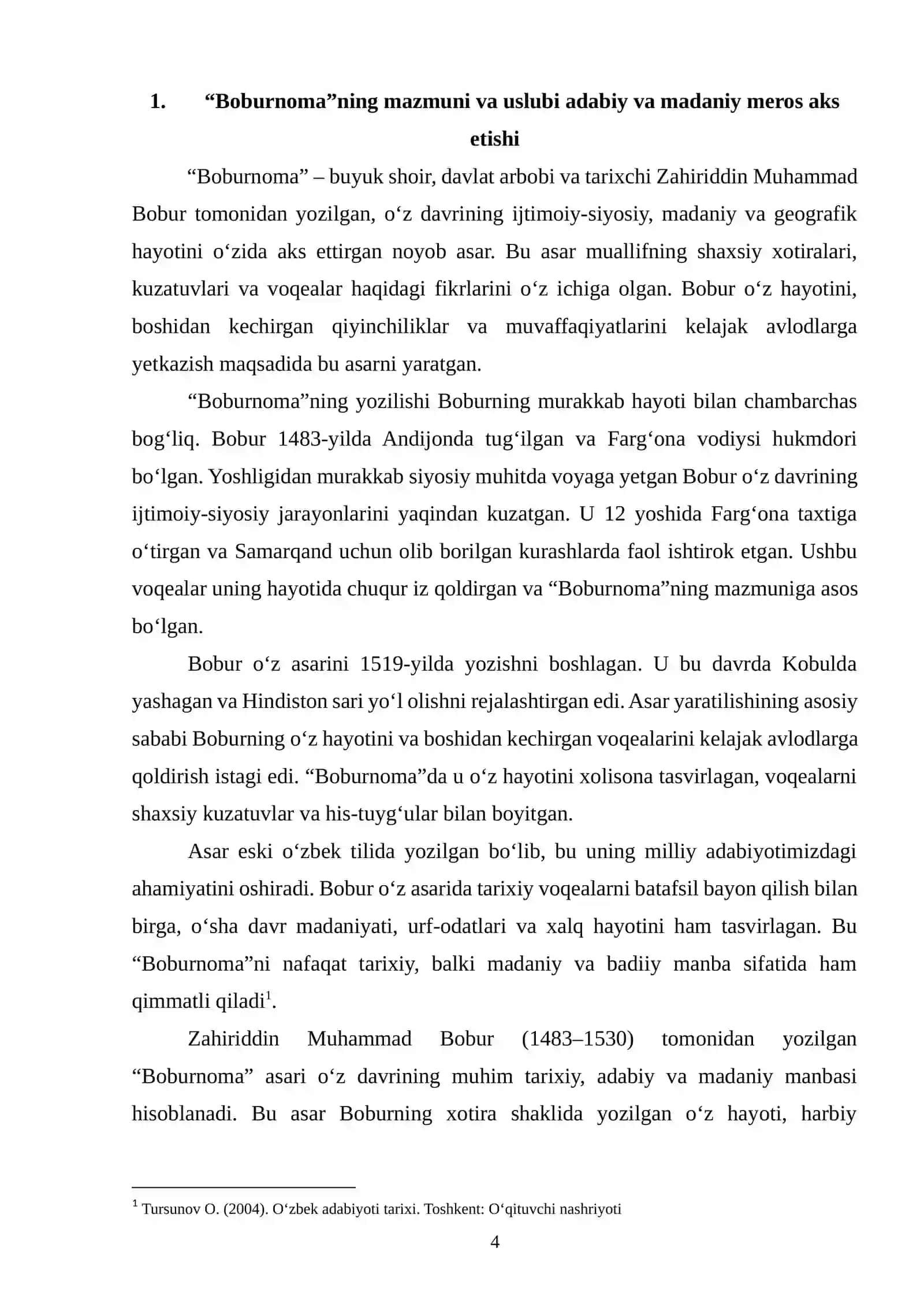 Boburning “Boburnoma” asari va uning ilmiy ahamiyati 4