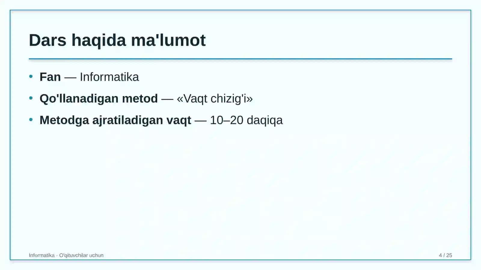 informatika darslarida vaqt chizig'i metodidan foydalanish 1392 4