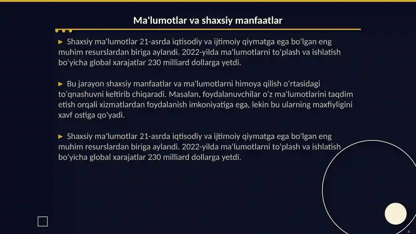 Axborotlashgan va raqamli jamiyada manfaatlar toʻqnashuvi 4