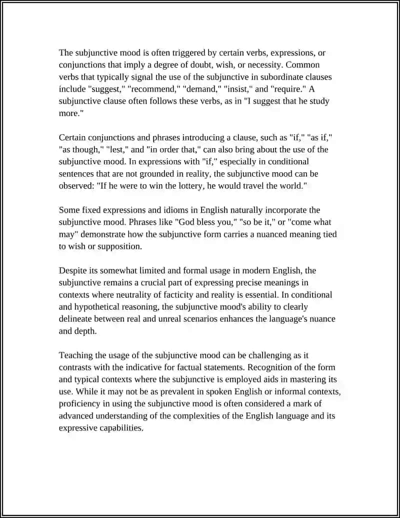 THE SUBJUNCTIVE MOOD 4