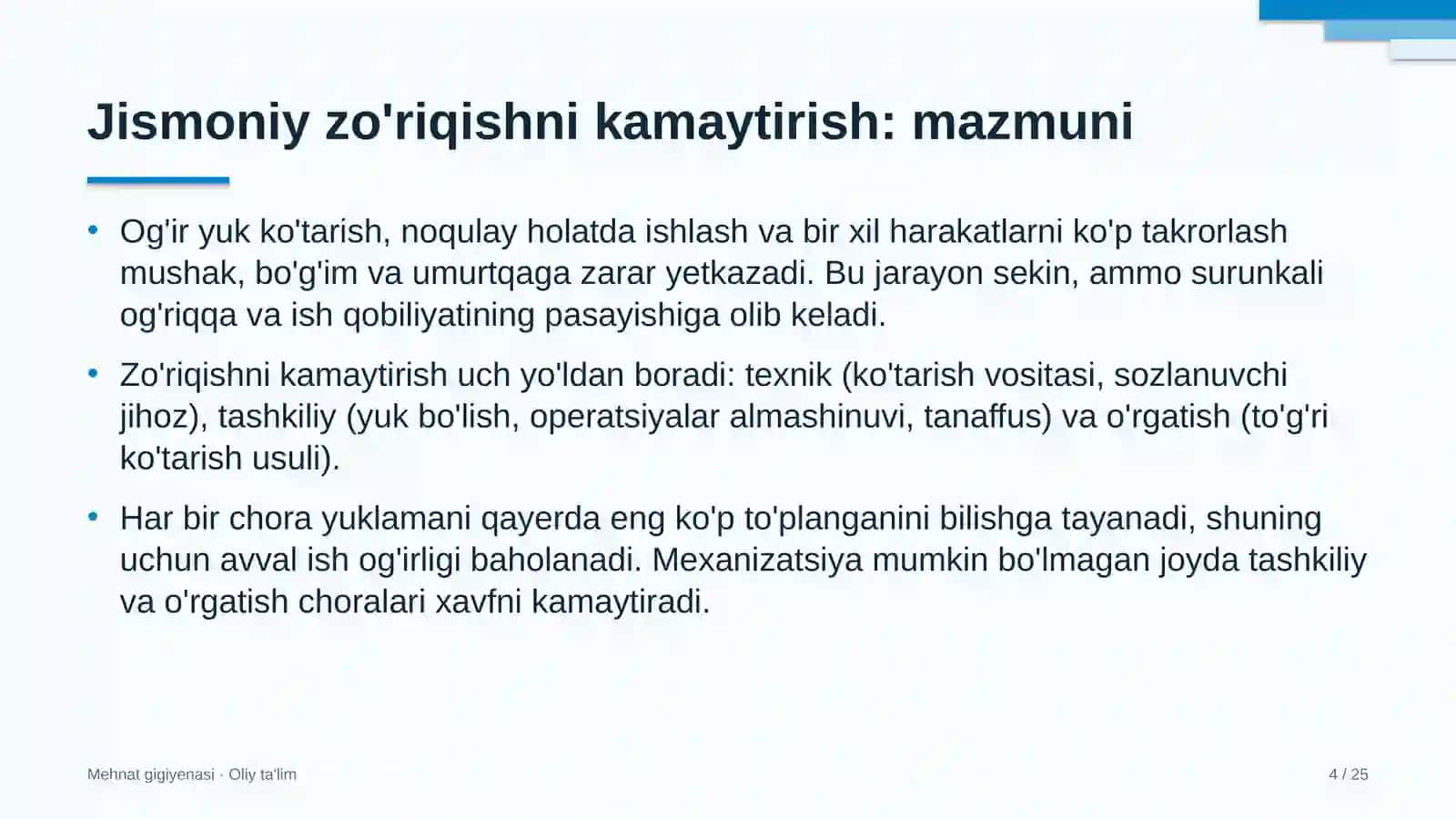 yangiliklar saytlarida jismoniy zo'riqishni kamaytirish 4102 4