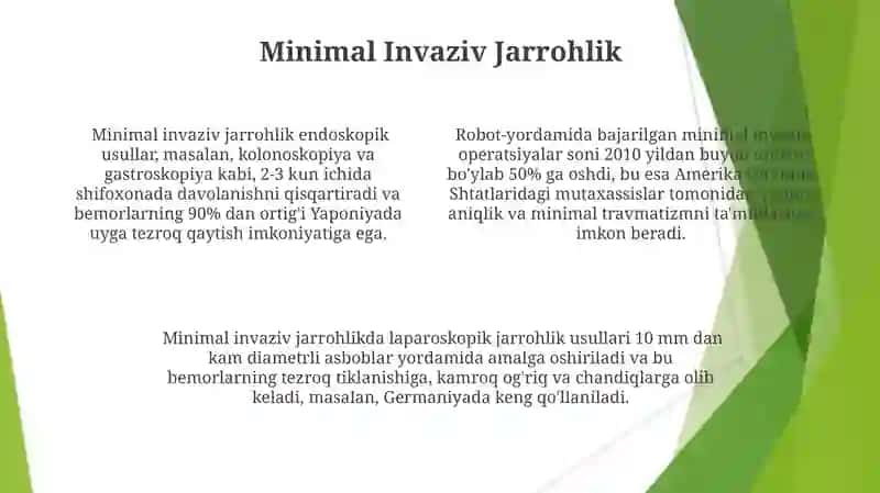 Zamonaviy jarrohlik usullari va jihozlari 4