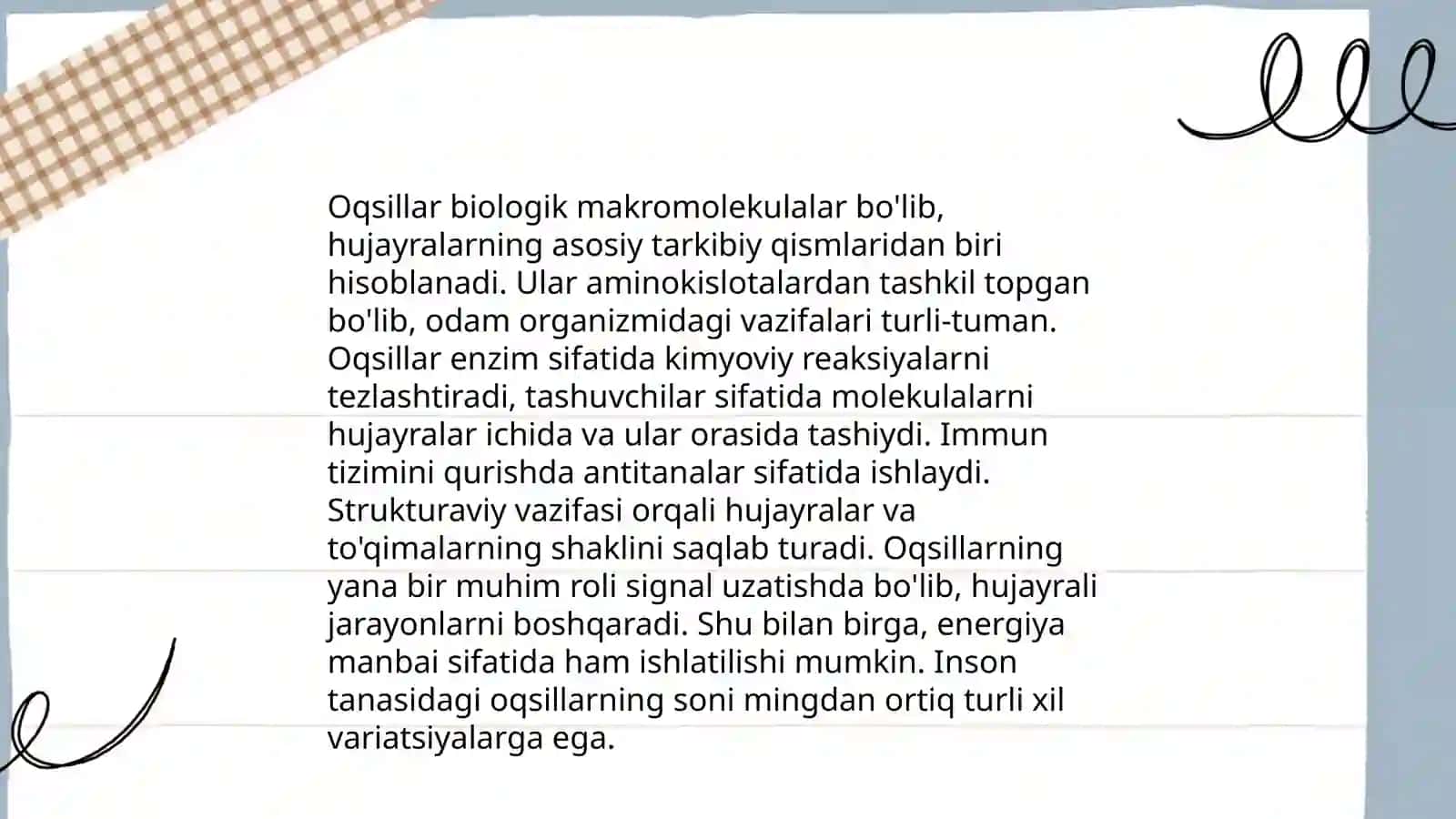 Oqsillarning klassifikatsiyasi 4