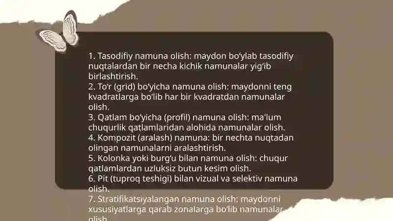 Tuproqni analizga tayyorlash 4