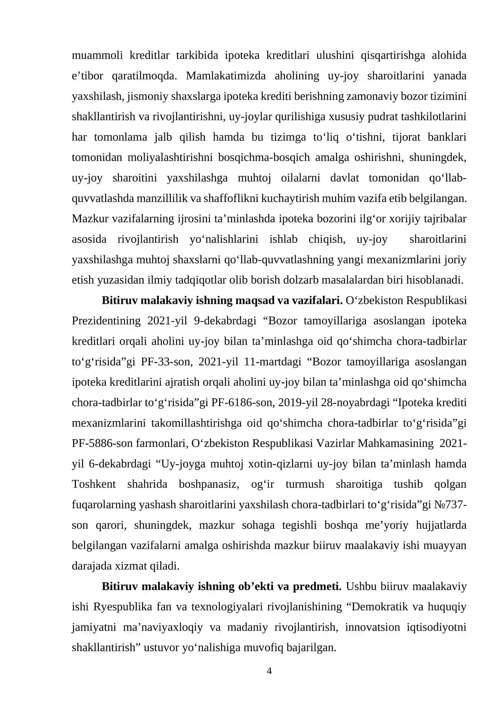 TIJORAT BANKLARIDA IPOTЕKA KRЕDITLARINI AJRATISH MЕXANIZMINI TAKOMILLASHTIRISH 4