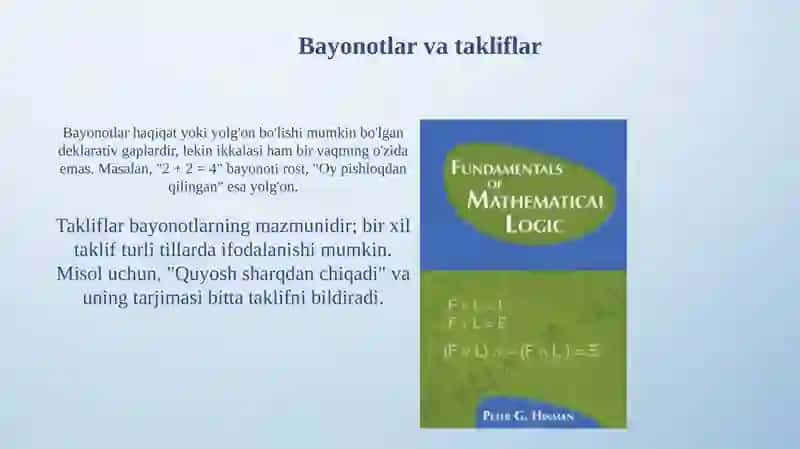 Mantiqning asoslari 4