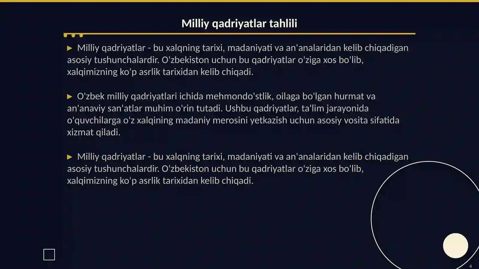Etnopedagogik asoslar va milliy qadriyatlar 4