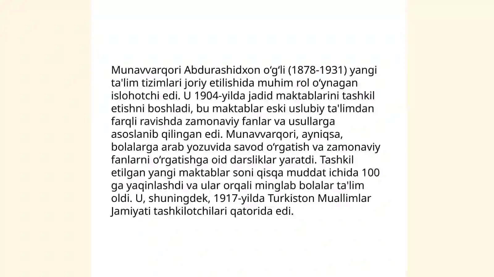 Jadid ma’rifatparvarlarning o‘lka ijtimoiy-madaniy hayotida tutgan o‘rni 4