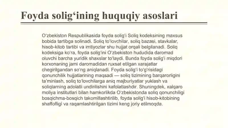 Foyda solig’i. 4