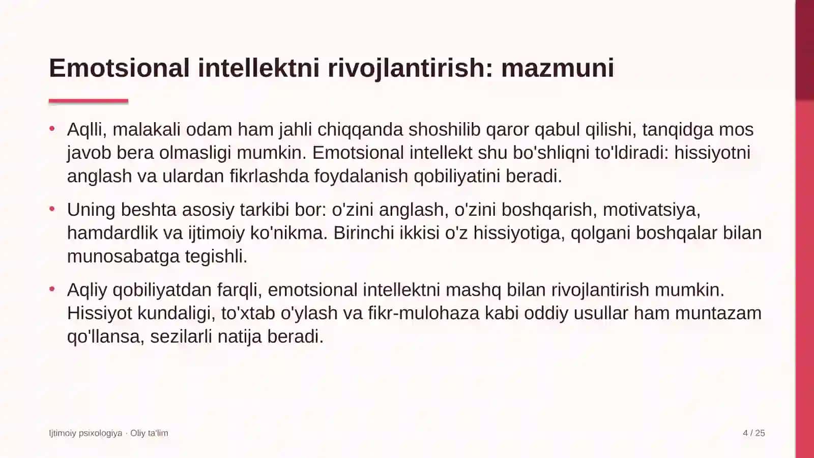 Konsalting kompaniyalarida emotsional intellektni rivojlantirish 4