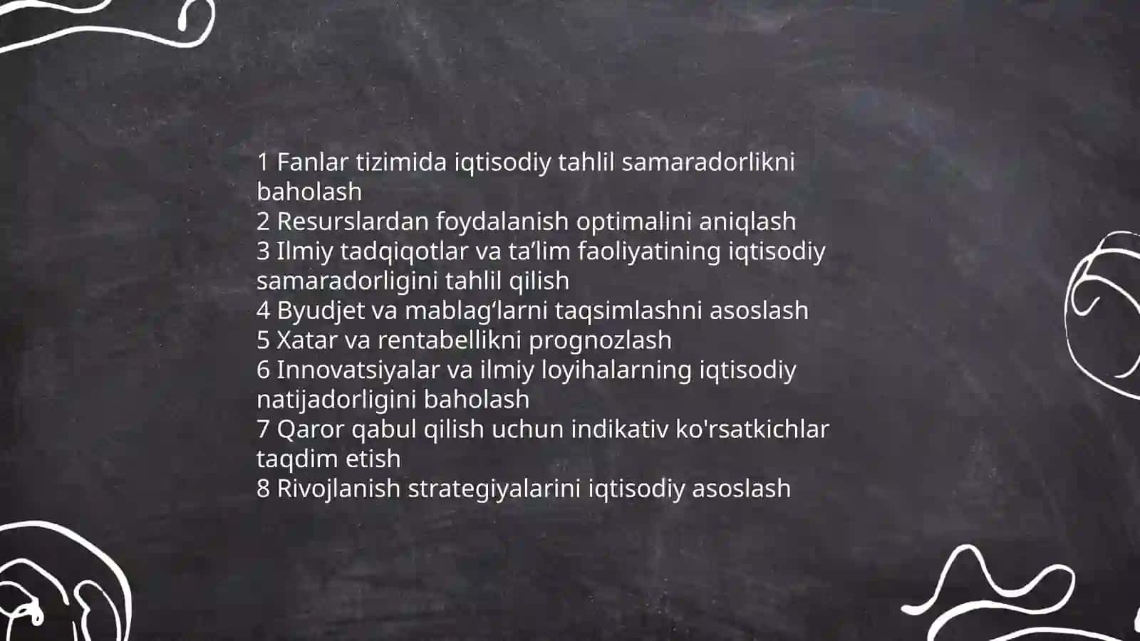 Fanlar tizimida iqtisodiy tahlilning oʻrni 4