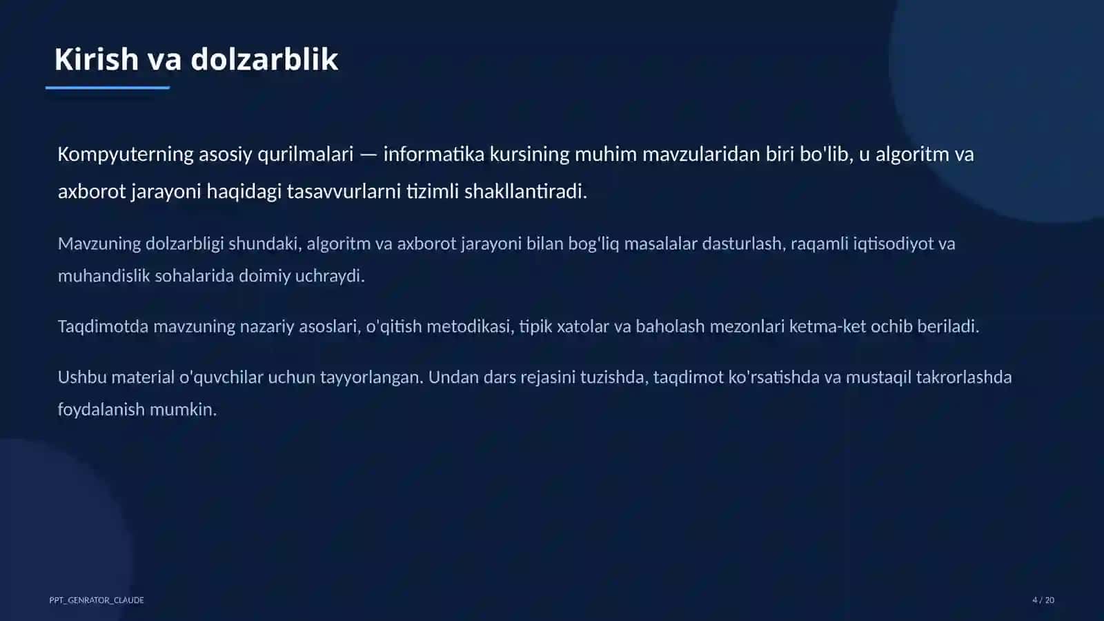 Kompyuterning asosiy qurilmalari (5-sinf) 4