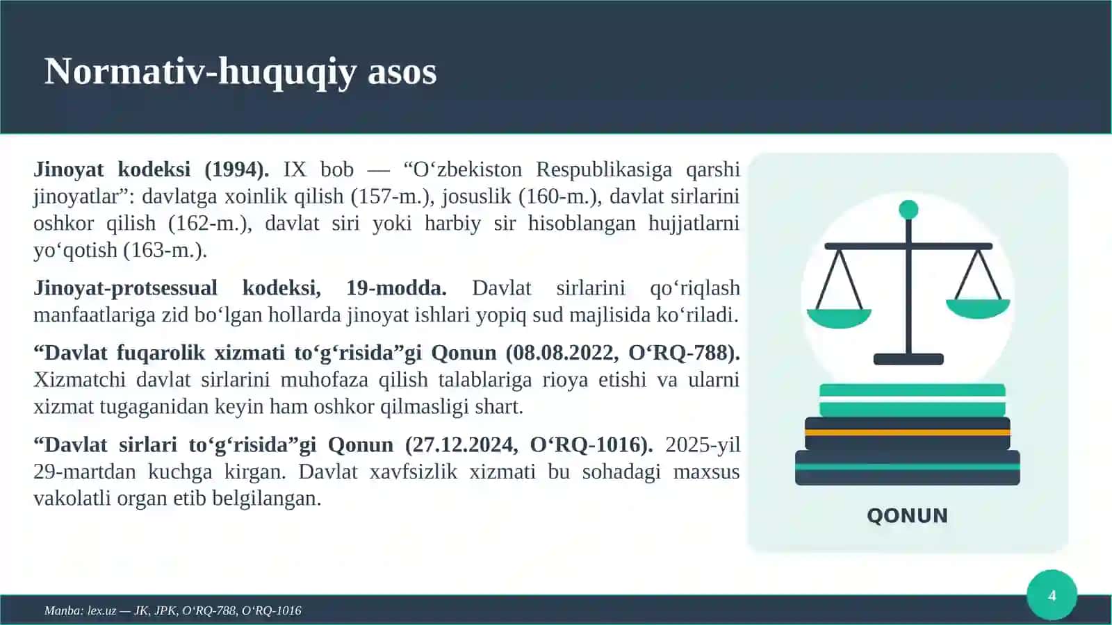 Davlatsirlarinisaqlashtartibigaqarshijinoyatlarningkriminologiktavsifivaularningprofilaktikasi 4