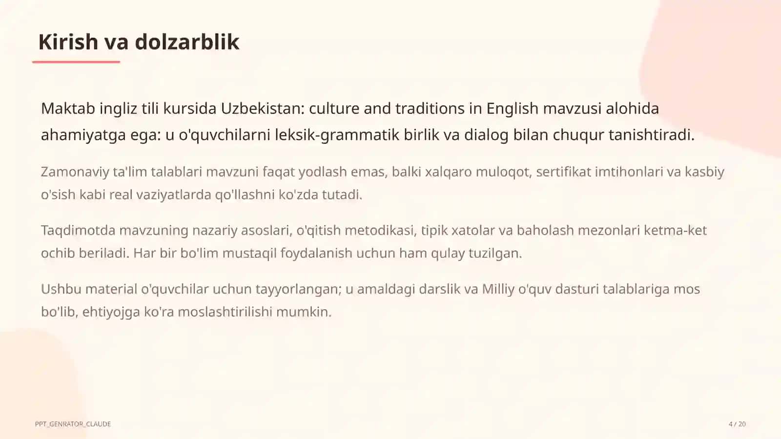 Ingliz tili (1– 11) — o'quvchilar uchun 4