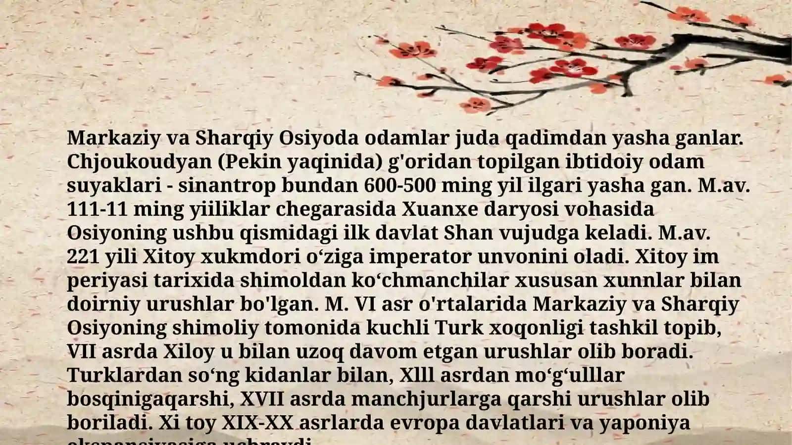 Sharqiy Osiyo xalqlari: xitoylar, yaponlar, koreyslar madaniyati 4