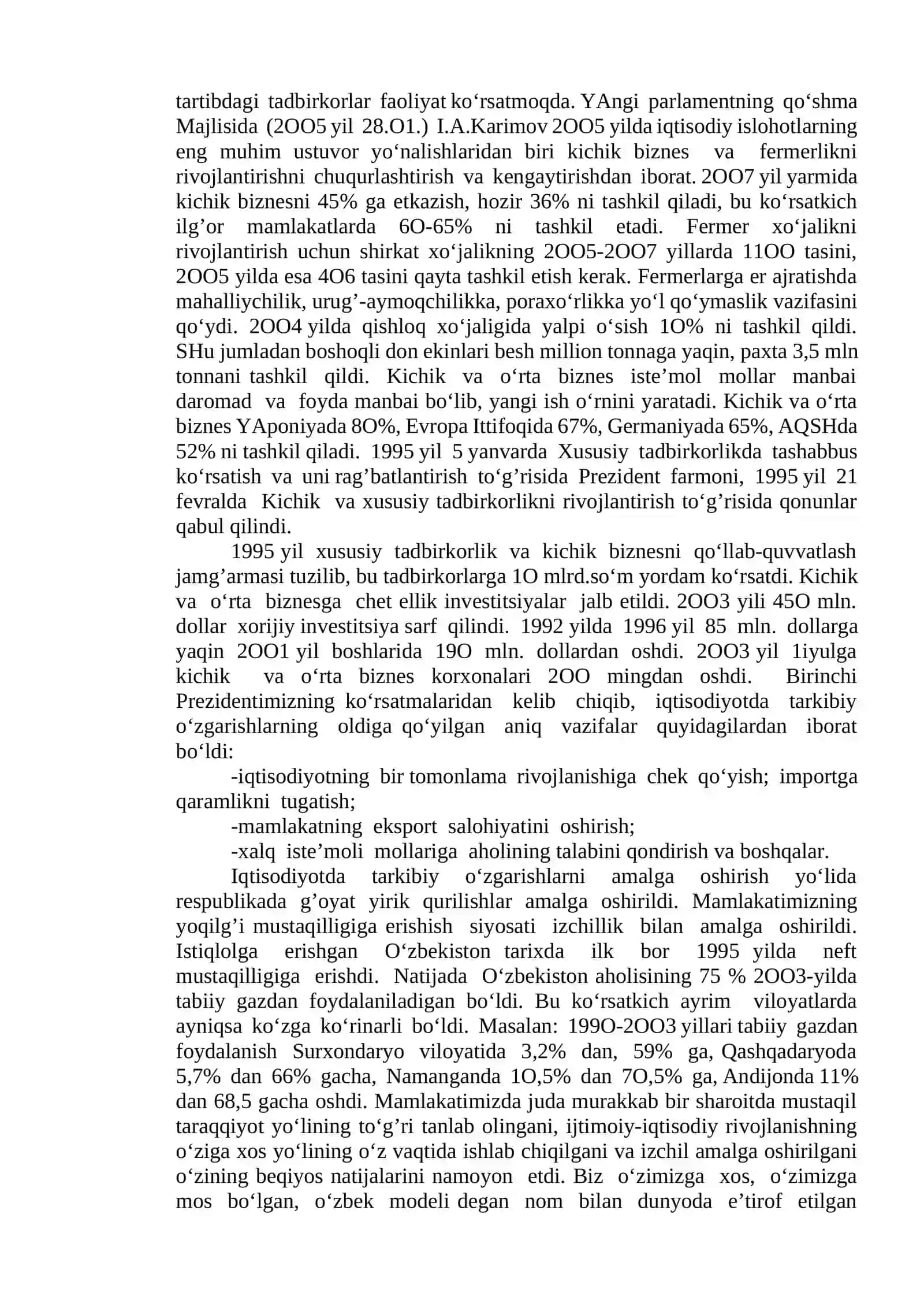 O‘zbеkistоnda bоzоr munоsabatlarining shakllantirilishi va taraqqiyot bosqichlari 4