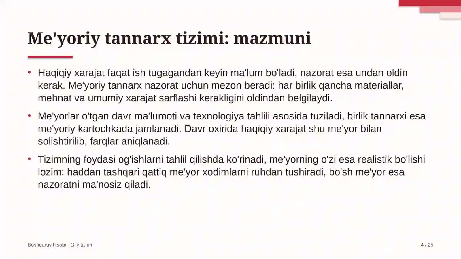 qishloq xo'jaligida me'yoriy tannarx tizimini joriy etish 6594 4