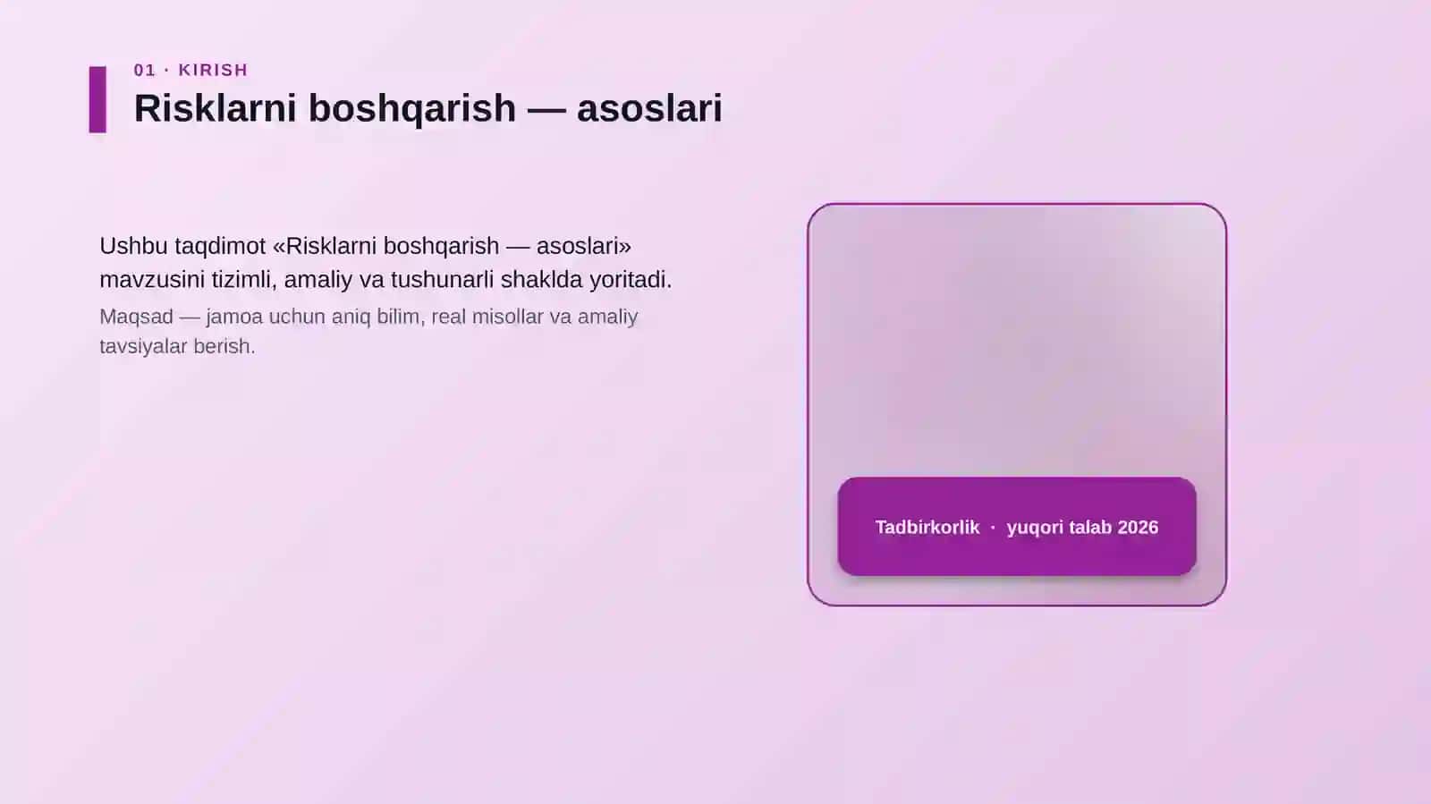 Risklarni boshqarish — asoslari 4