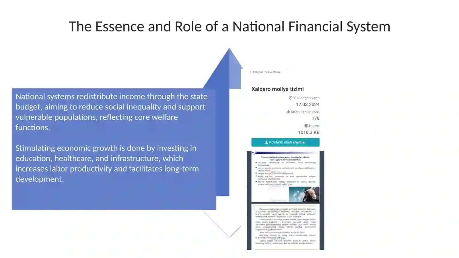 National vs. International Financial Systems 4