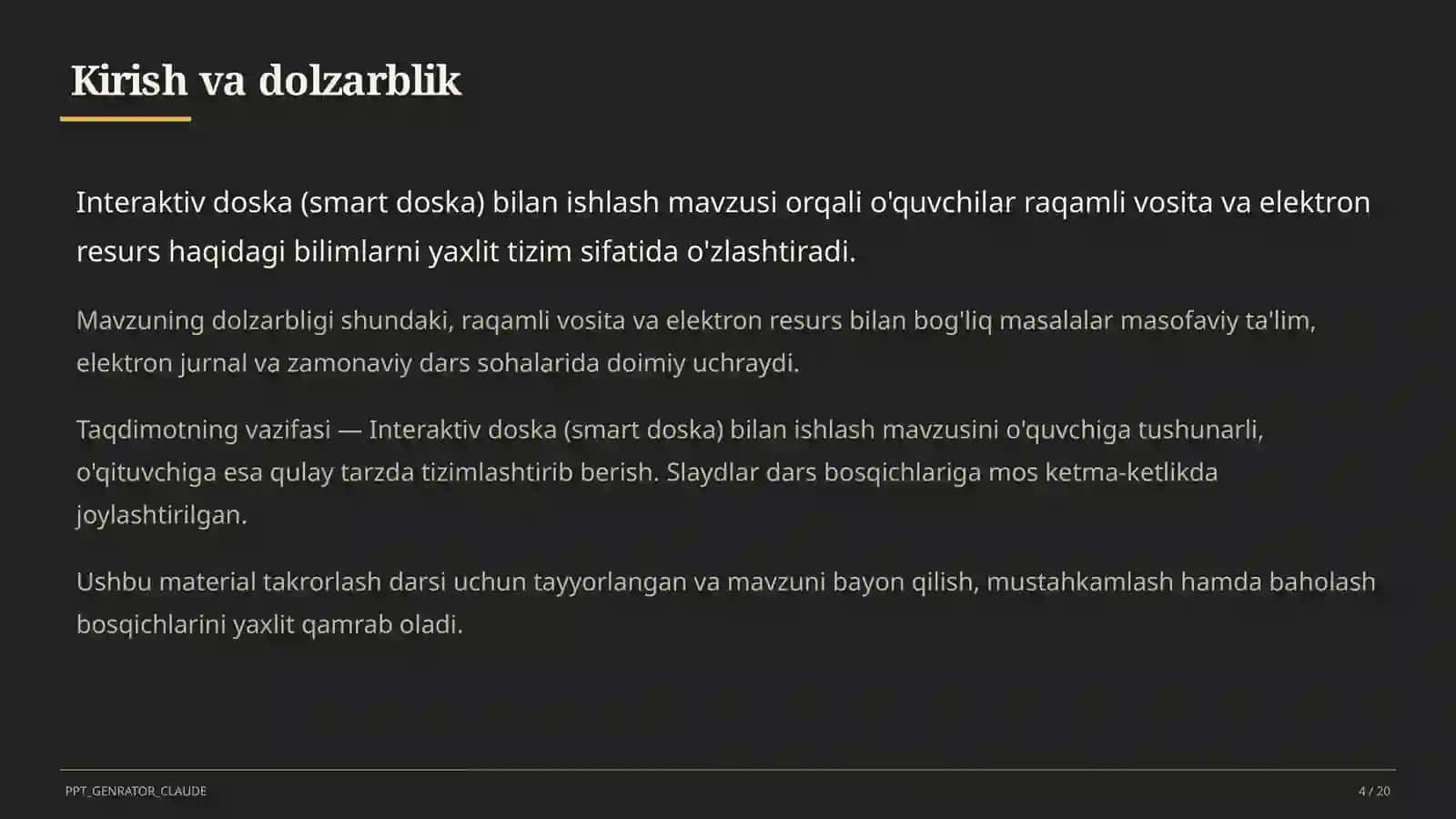 Interaktiv doska (smart doska) bilan ishlash 4