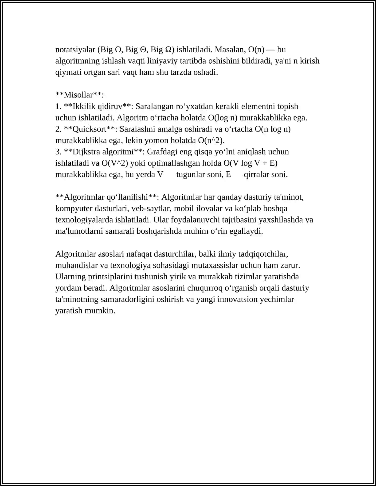 ALGARITM VA DASTURLASH 4