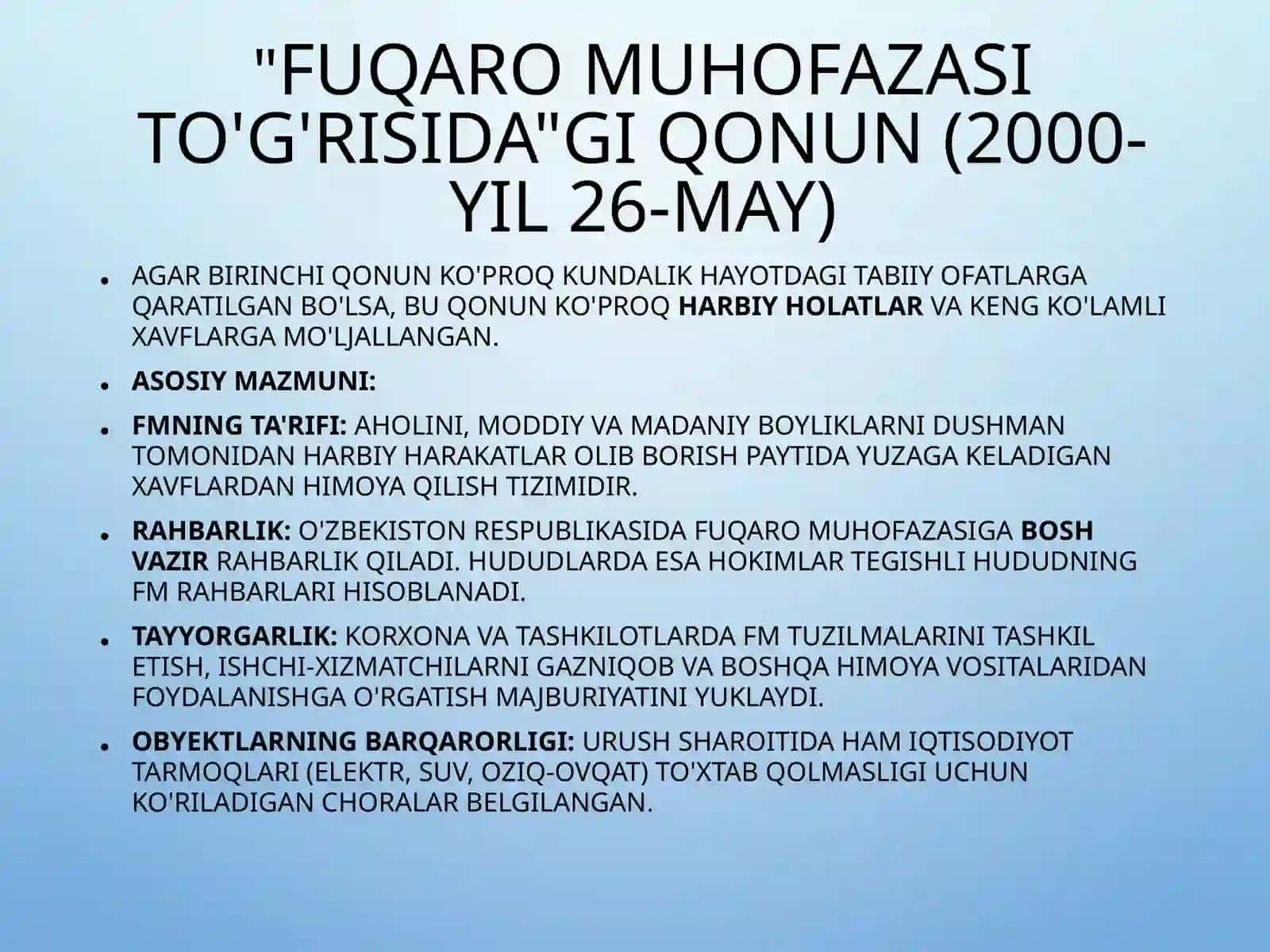 Muhofaza qilish to'g'risida qonunlar 4