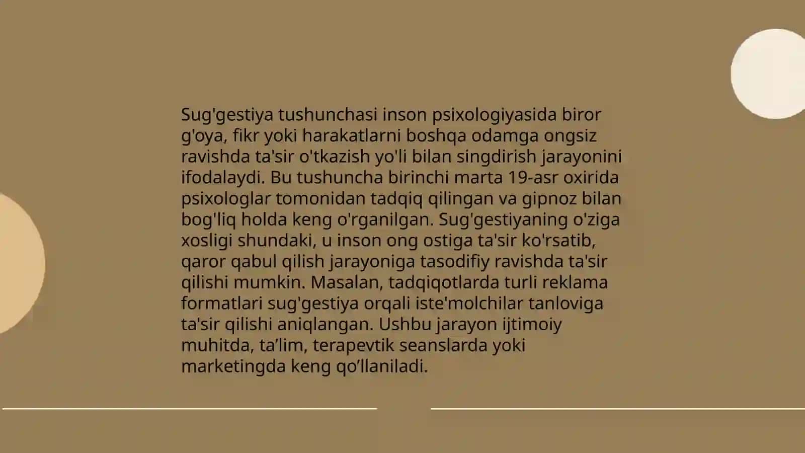 Taʼsir koʻrsatishning suggestiv usullari va ularning cheklanishi 4