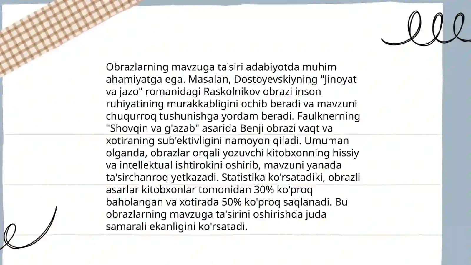 Badiiy asarda obrazlarga singdirilgan ma'no va mazmun obrazlar tasnifi 4