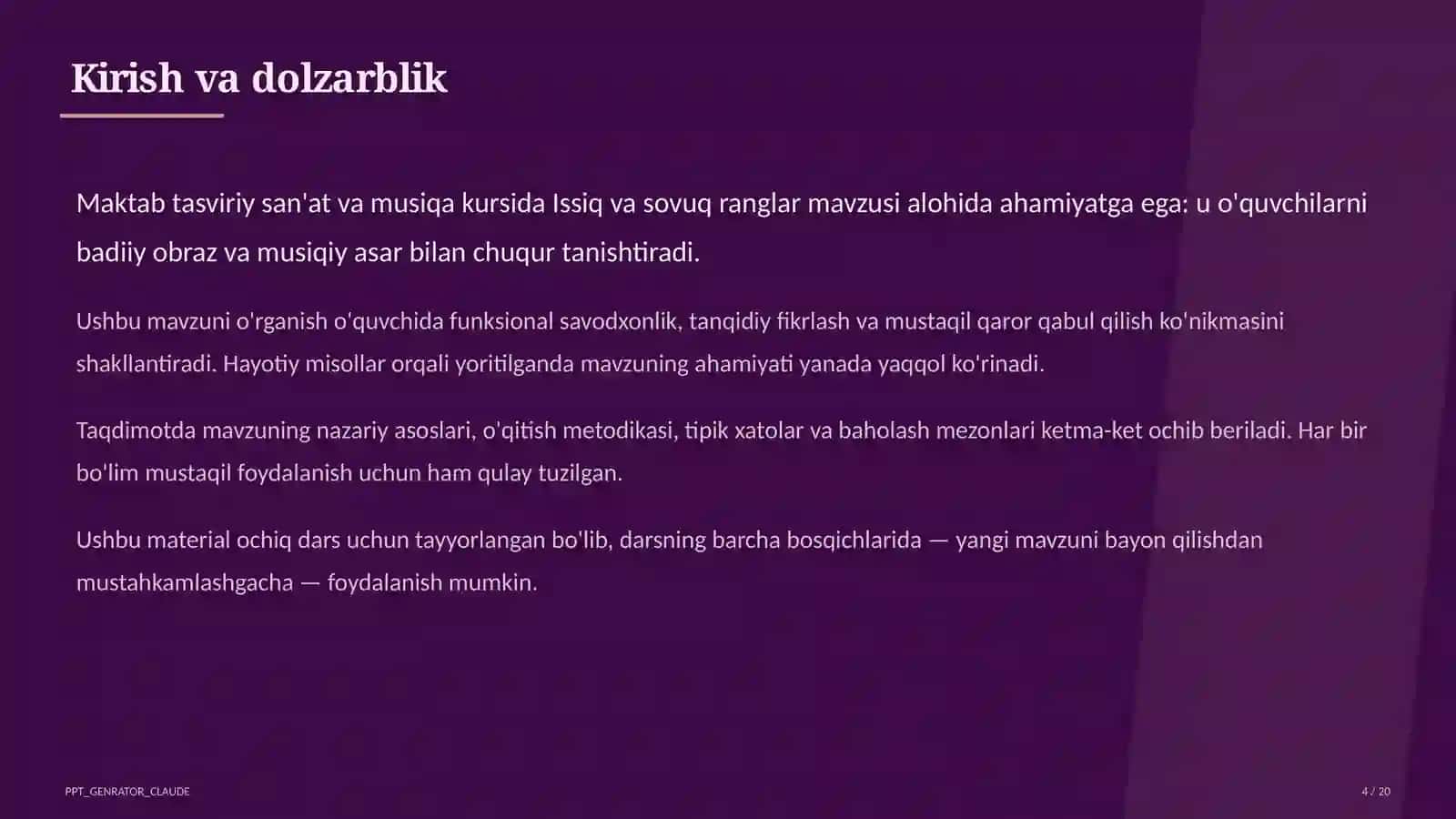 Issiq va sovuq ranglar (2-sinf) 4