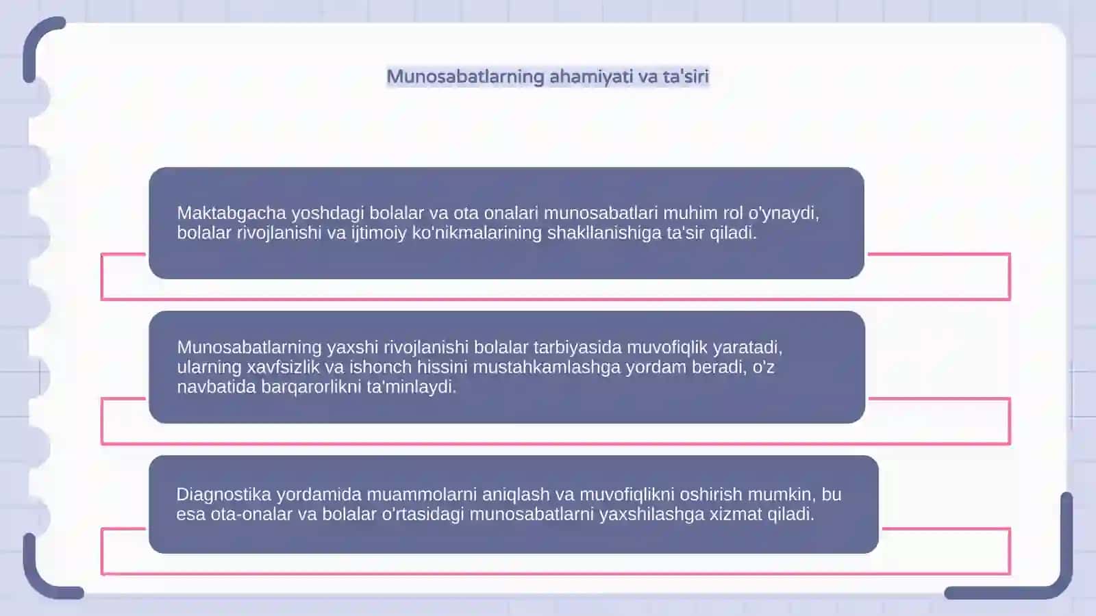 Maktabgacha yoshdagi bolalar va ota onalari o'rtasidagi munosabatlar diagnostikasi 4