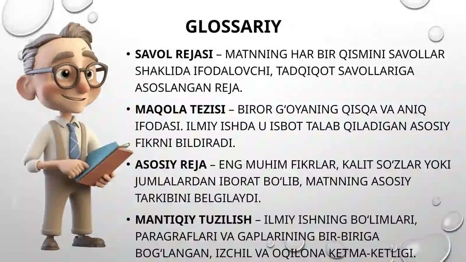 TERMIZ IQTISODIYOT VA SERVIS UNIVERSITETI Fan: AKADEMIK YOZUV fanidanma’ruzamashg'uloti 4