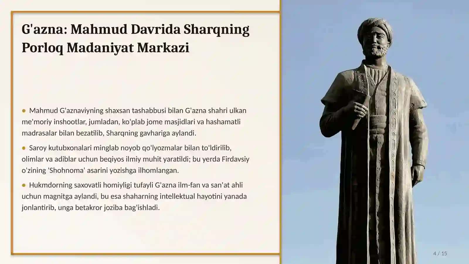 Mahmud Gʻaznaviy hayoti va ijodi 4