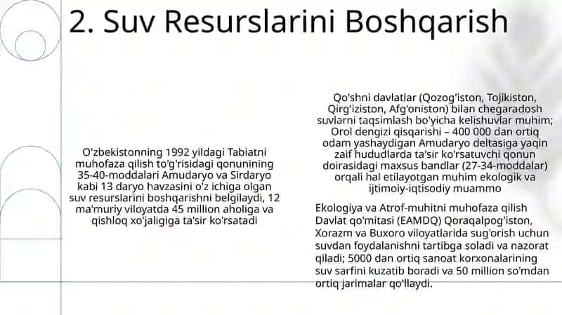 O'zbekiston Respublikasining tabiatni muxofaza qilish to‘g‘risidagi qonuni 4
