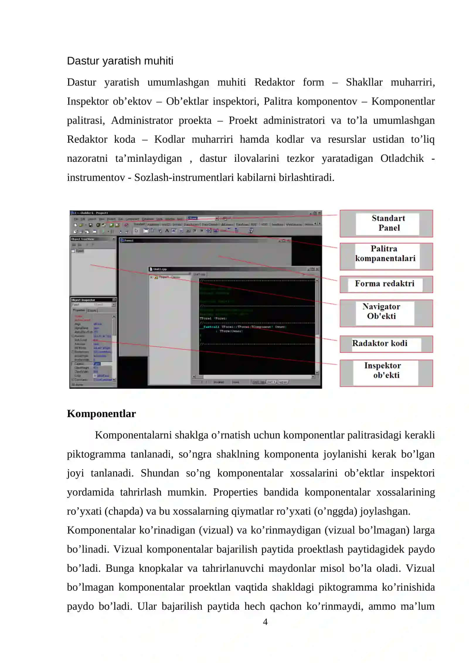Borland C++ dasturlash tili 4