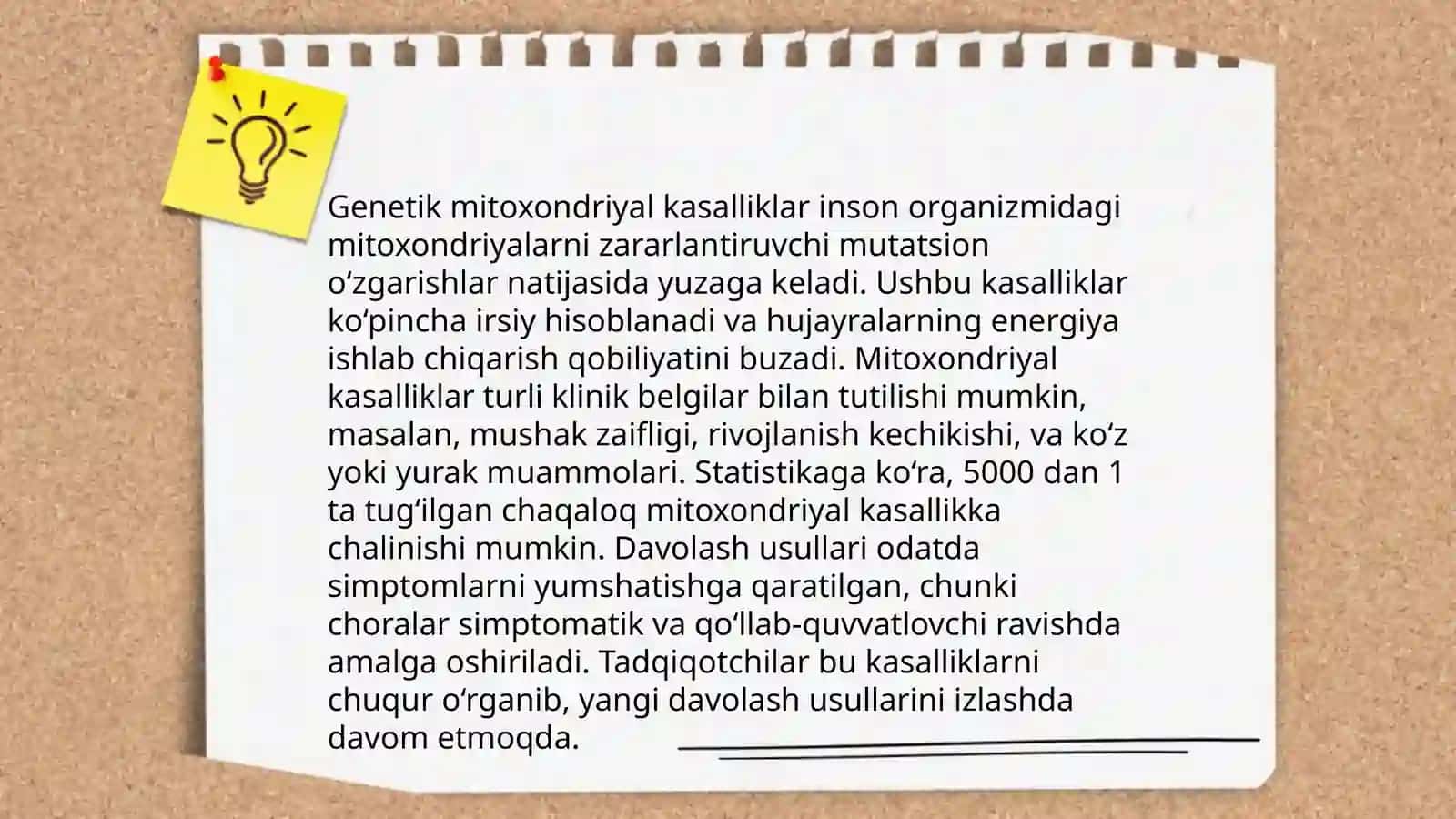 Mitoxondrial kasalliklar gipoenergetik holatlar 4