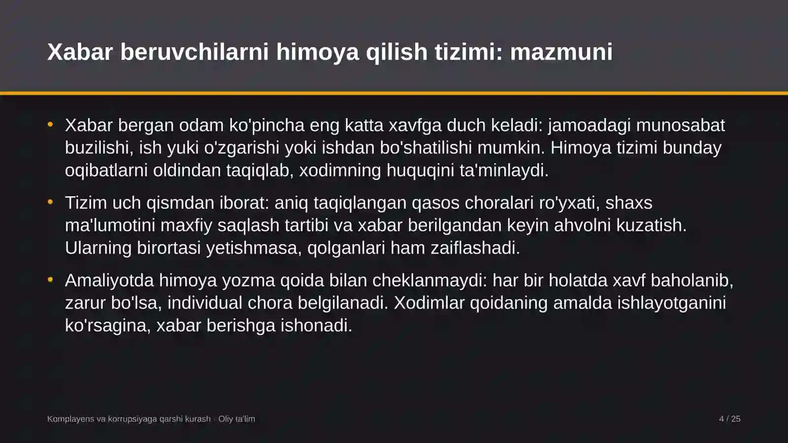 Agrokimyo xizmatida xabar beruvchilarni himoya qilish tizimi 4