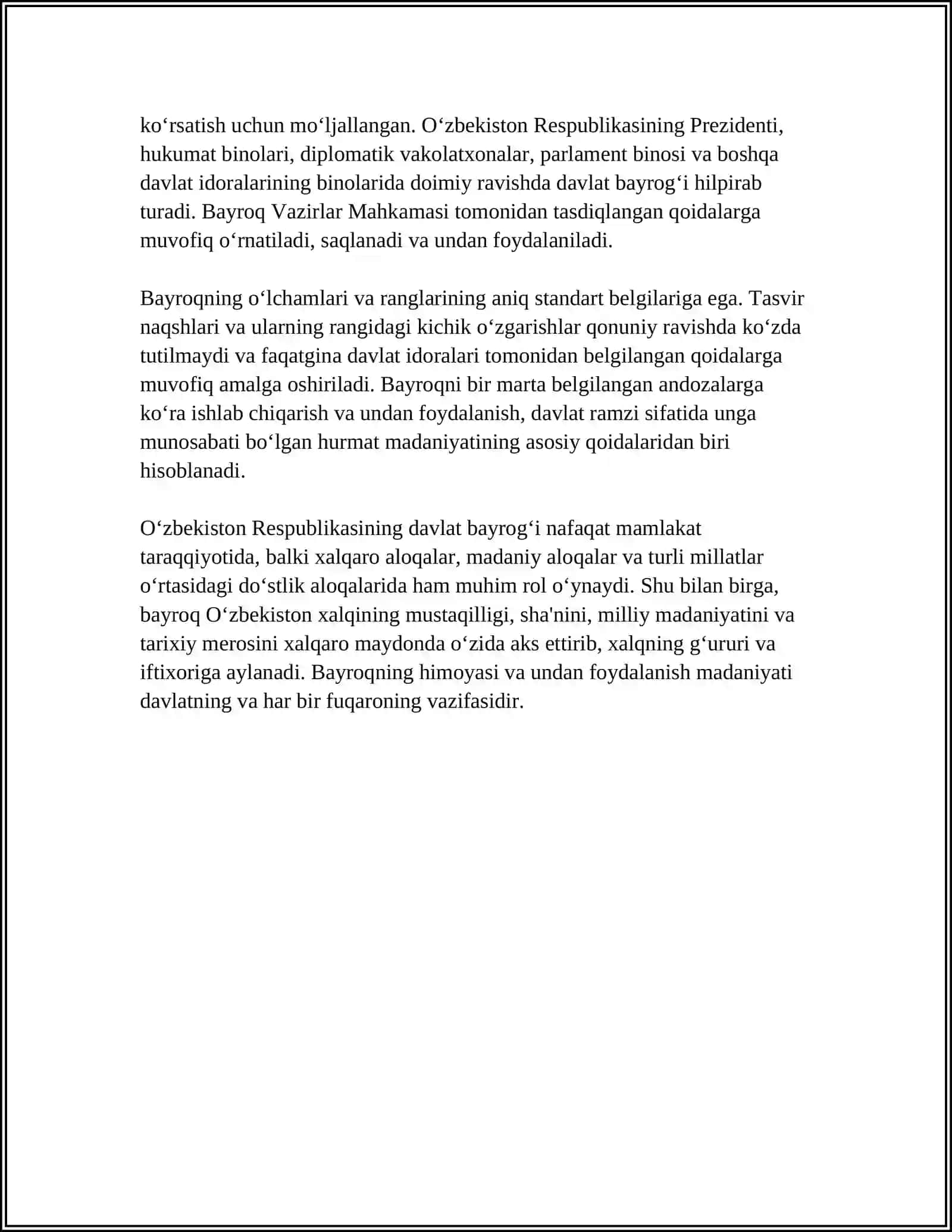 O‘ZBEKISTON RESPUBLIKASI DAVLAT RAMZLARI 4