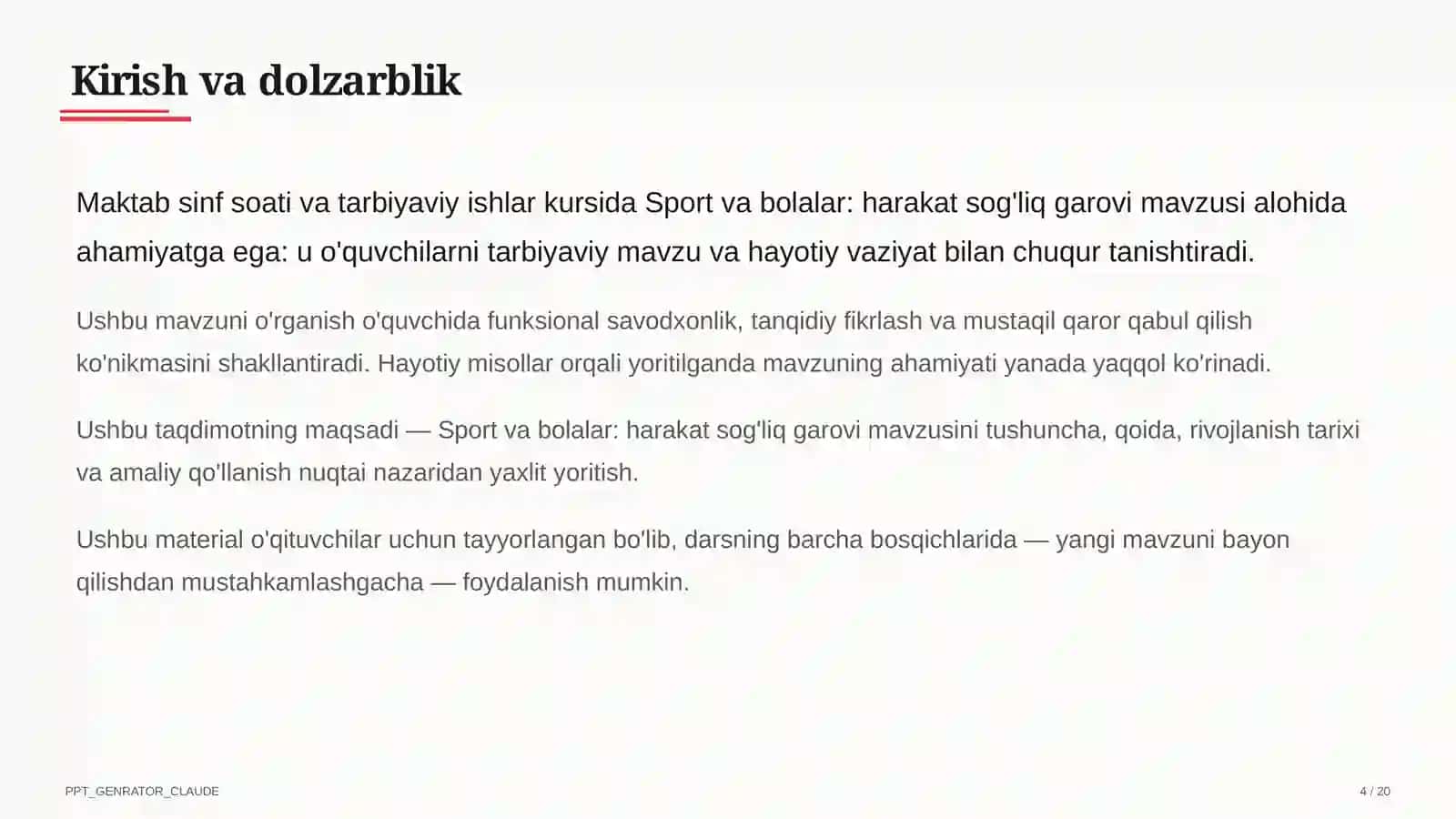 Sport va bolalar: harakat sog'liq garovi 4