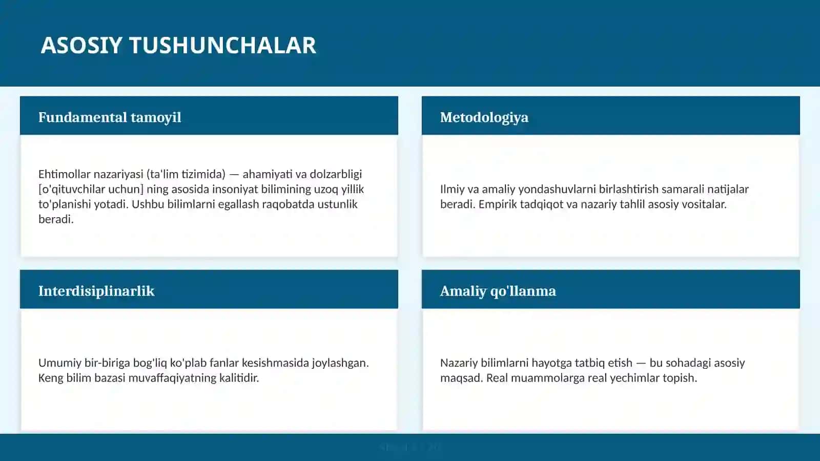 Ehtimollar nazariyasi (ta'lim tizimida) — ahamiyati va dolzarbligi [o'qituvchilar uchun] 4