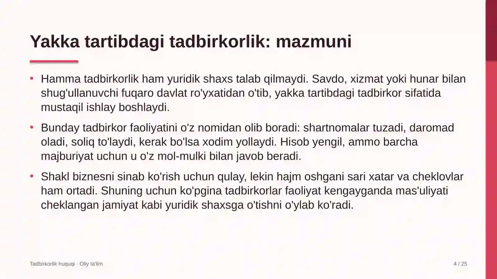 fermer xo'jaliklarida yakka tartibdagi tadbirkorlik 3221 4