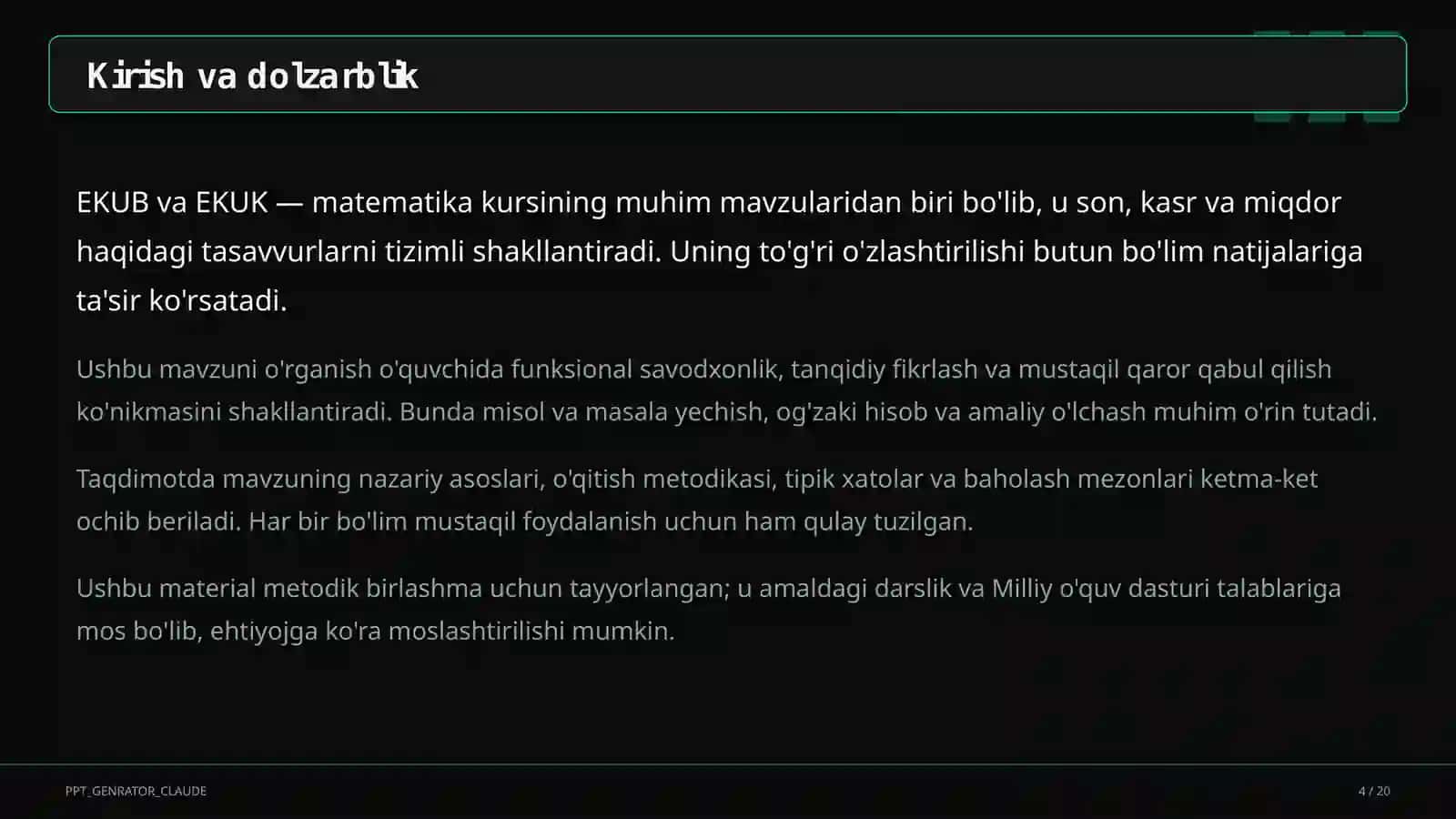 EKUB va EKUK (5-sinf) 4