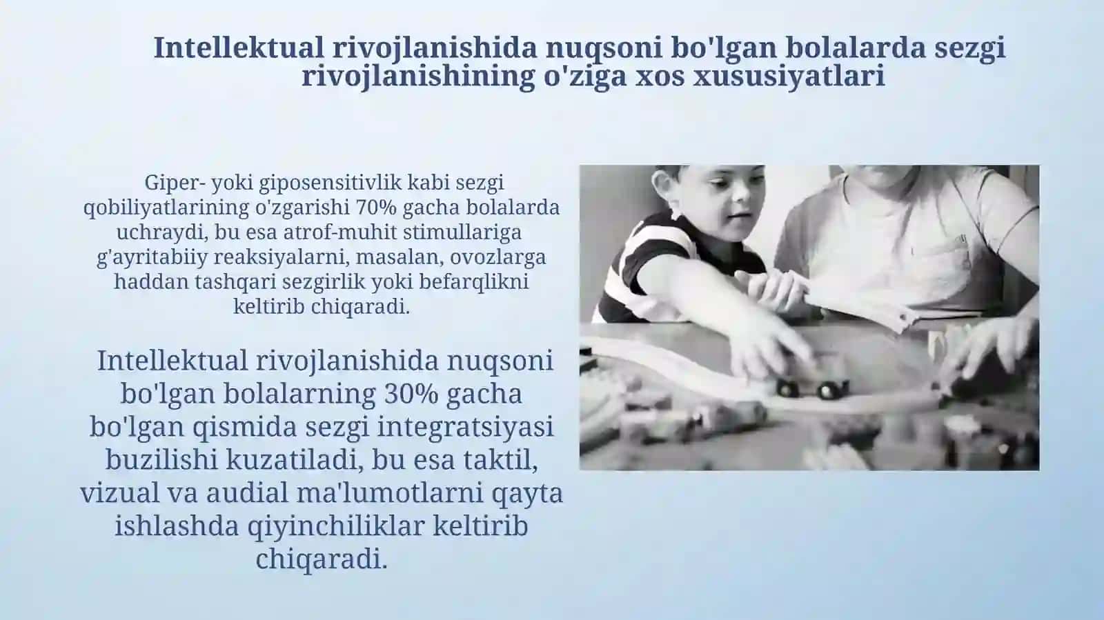 Sezgi rivojlanishi va terapiyasi 4