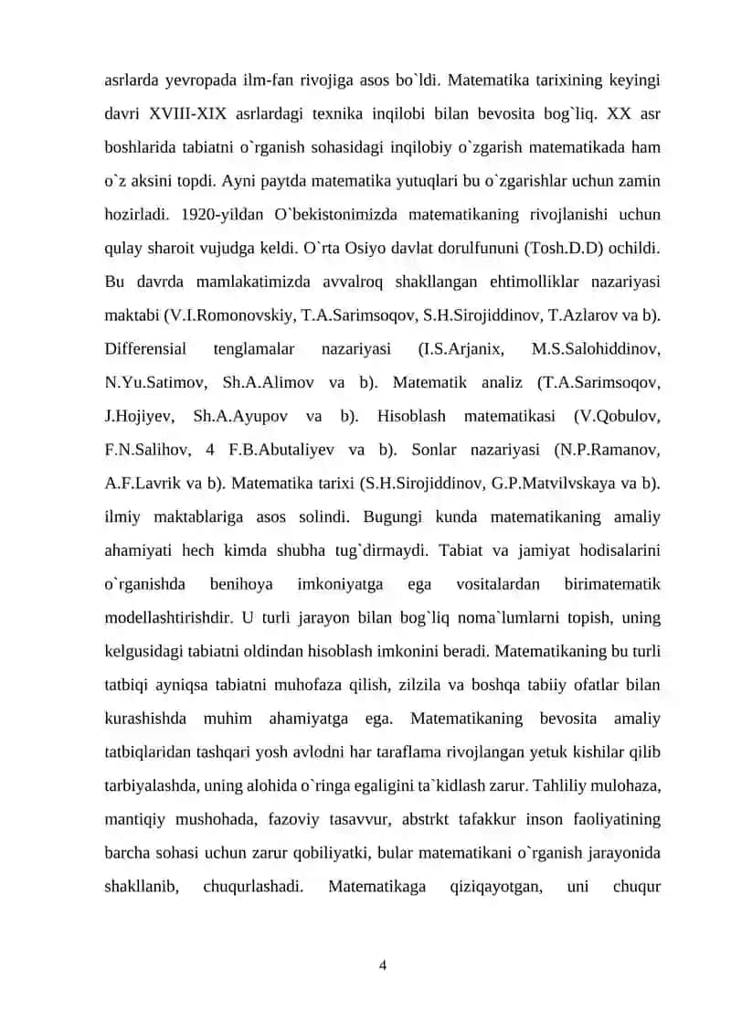 Arifmetik amallarni o’rganishning maxsus hollarini o’rganish 4