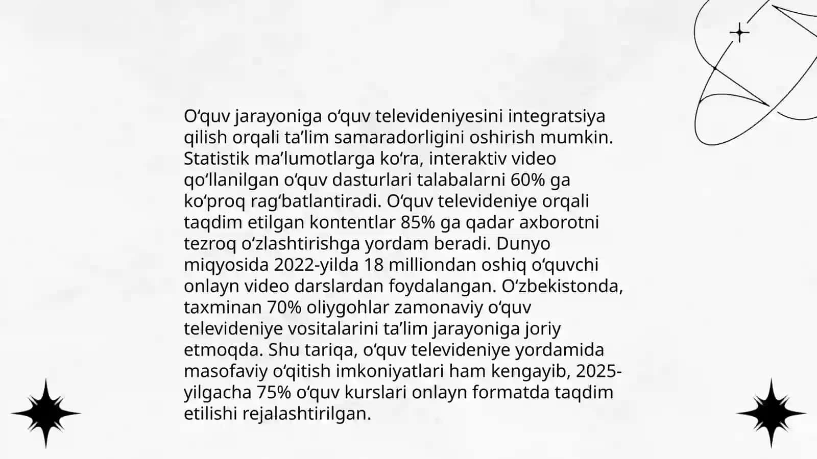 KOMPYUTER VA O‘TVlarini O‘QUV JARAYONIDA QO‘LLASH VA FAN BO‘YICHA ELEKTRON KO‘RGAZMALAR TAYYORLASH 4