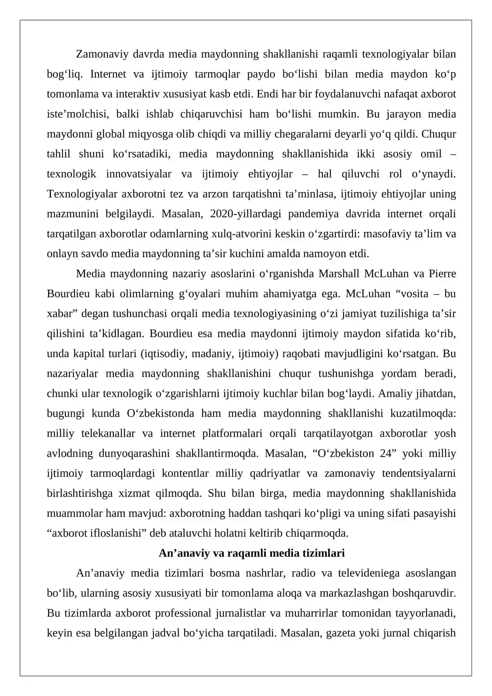 Media maydon tuzilishi va tasiri 4