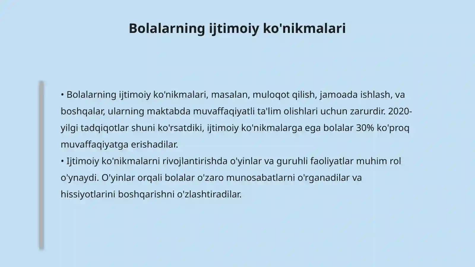 Bolalarning maktab taʼlimiga ijtimoiy -hissiy tayyorligi 4