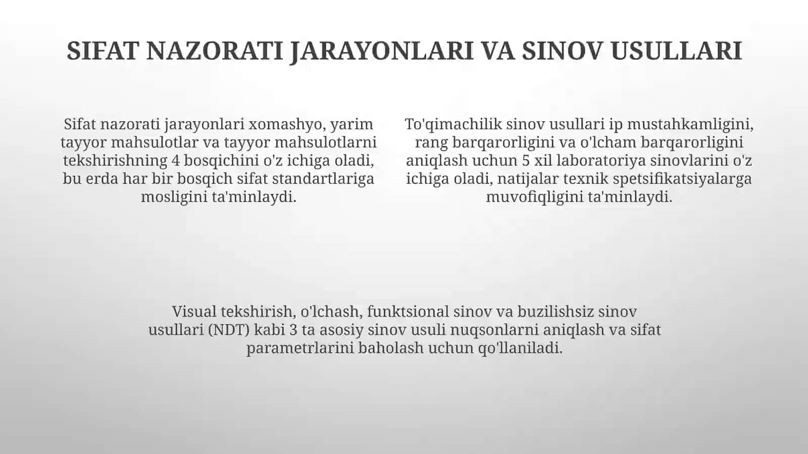 Trikotaj korxonalarining texnik nazorat bo‘limi 4