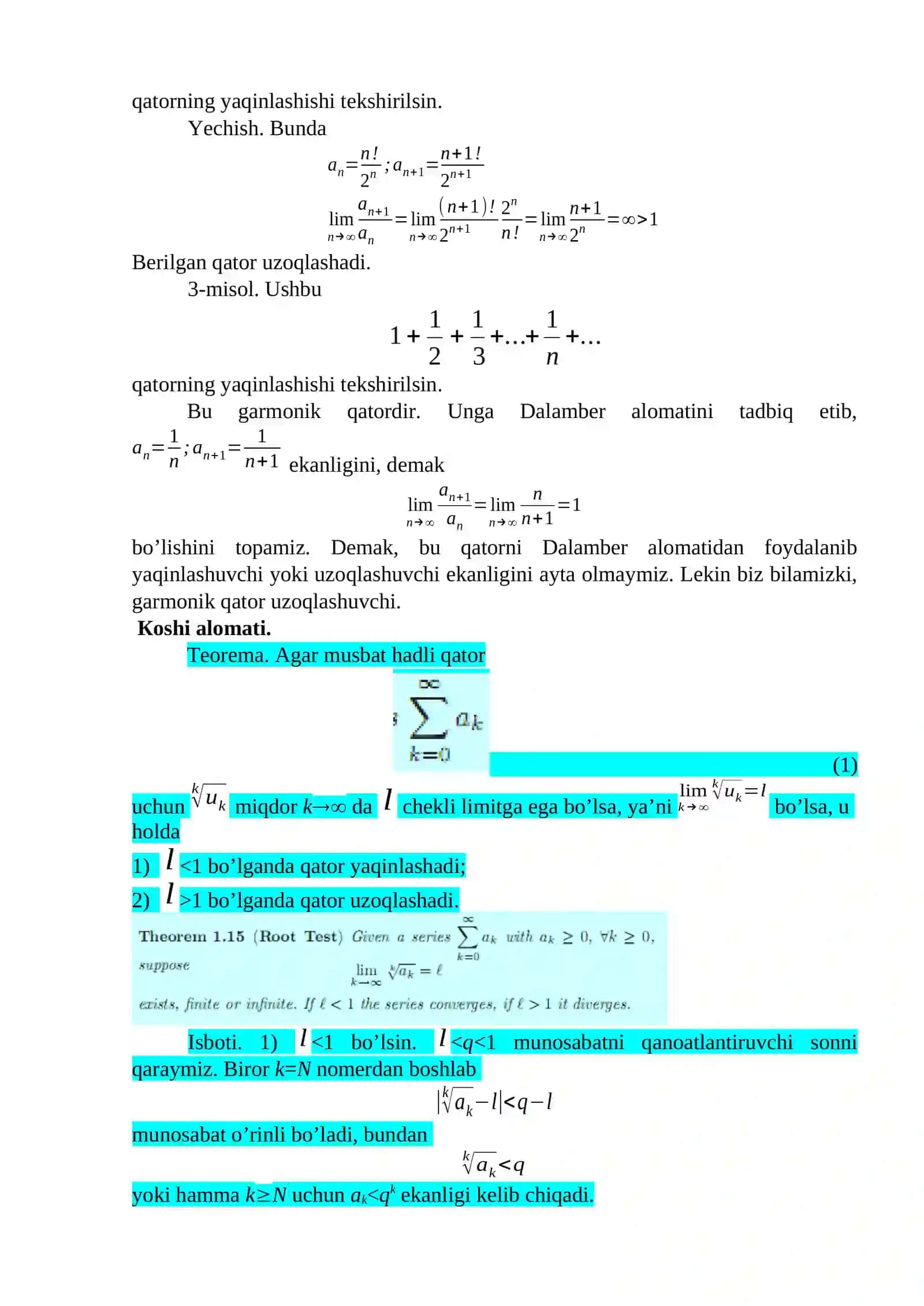MUSBAT HADLI QATORLAR 4